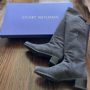Stuart Weitzman Suede Boot - Anthracite Grey (Size 6.5)